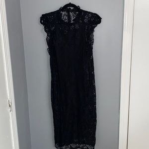 Black lace high-necked mid-length dress by Mossimo in size XL. NWT!